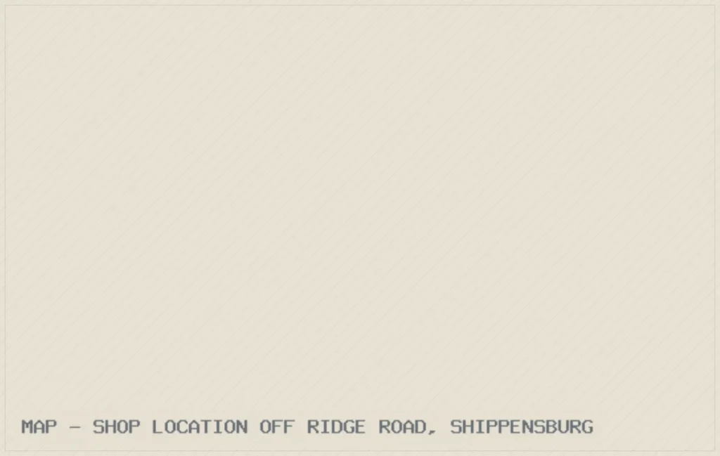 MAP - SHOP LOCATION OFF RIDGE ROAD, SHIPPENSBURG